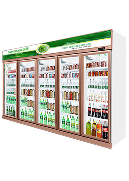 452L Commercial Beverage Cooler LED Light No Frost Vertical Juices Display Chiller For Hypermarket