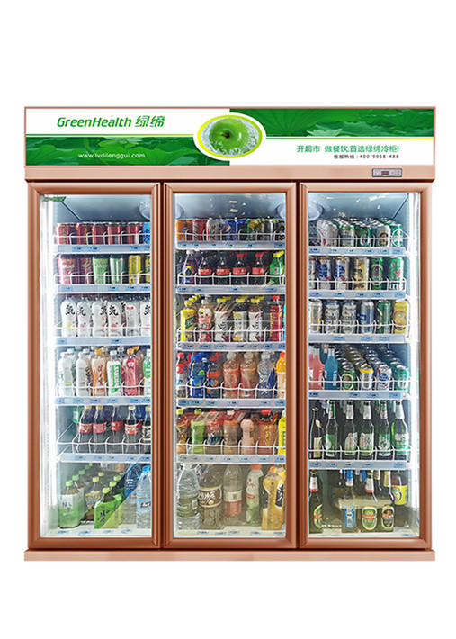 452L Commercial Beverage Cooler LED Light No Frost Vertical Juices Display Chiller For Hypermarket