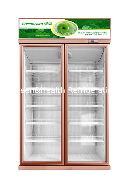 Fan Cooling Refrigeration Cabinets Two Door Refrigerator Height Adjustable For Super Market