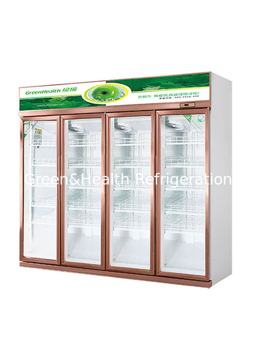 Fan Cooling Refrigeration Cabinets Two Door Refrigerator Height Adjustable For Super Market