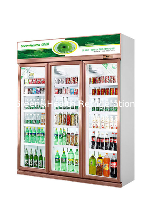 Fan Cooling Refrigeration Cabinets Two Door Refrigerator Height Adjustable For Super Market