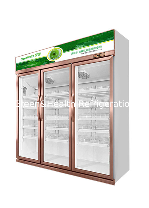 2520L N Glass Door No Drops Soft Drink Display Chiller For Store 2 To 8C
