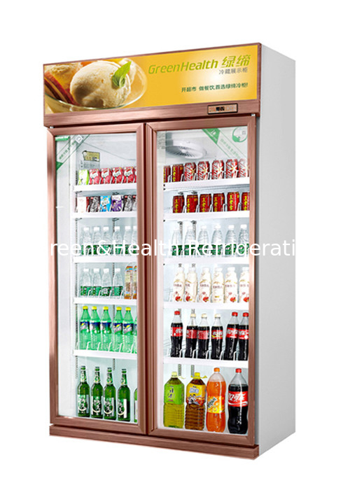 Triple Glass Door Commercial Beverage Cooler Upright Visible Refrigerator For Drinks