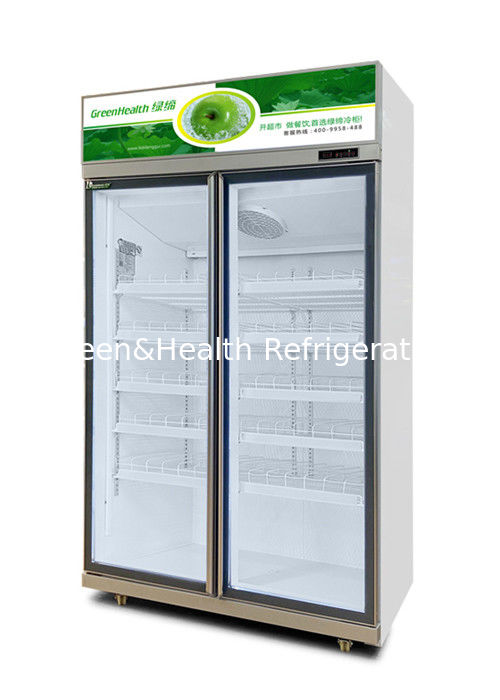 Commercial Beverage Cooler with Triple Glass Door 1050W Power and 1530L Capacity for Supermarkets