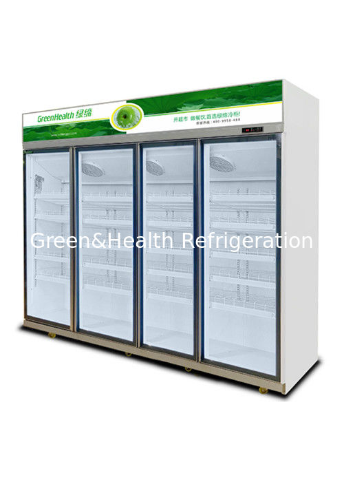 Commercial Beverage Cooler with Triple Glass Door 1050W Power and 1530L Capacity for Supermarkets