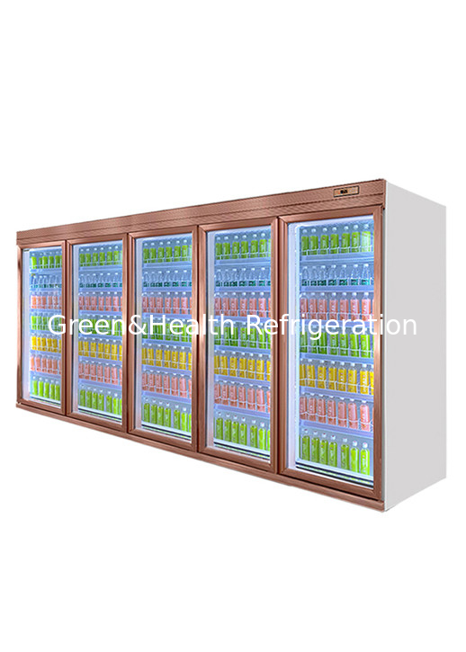 R22a Air Cooling Vertical Front Glass Door Cooler High Capacity For Drinks