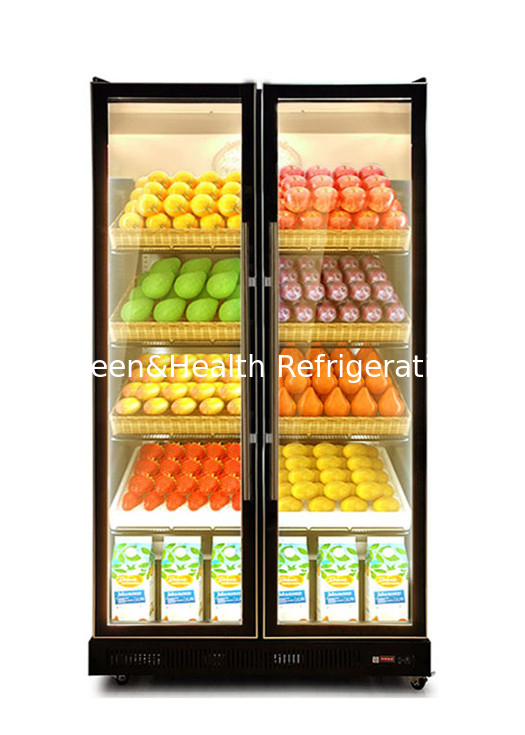3 Light Color 740L Air Cooling Glass Door Bottle Cooler Display Fridge