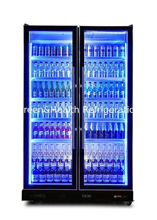 3 Light Color 740L Air Cooling Glass Door Bottle Cooler Display Fridge