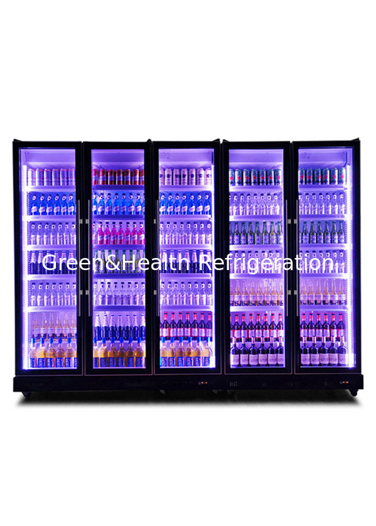 3 Doors Display Bottle Liquor Beer Refrigerator Auto Defrost No Light Box