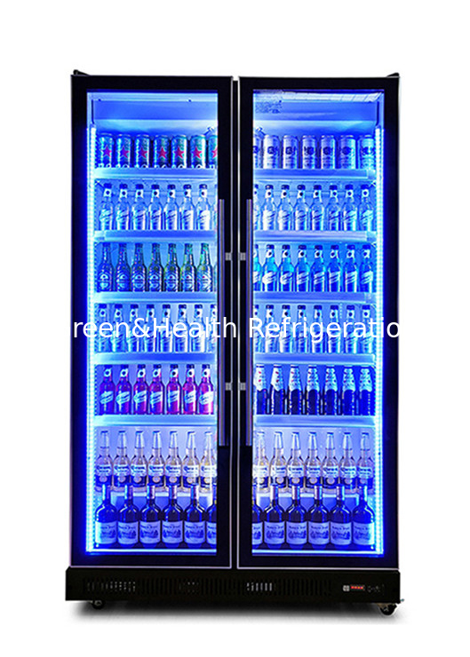 3 Doors Display Bottle Liquor Beer Refrigerator Auto Defrost No Light Box