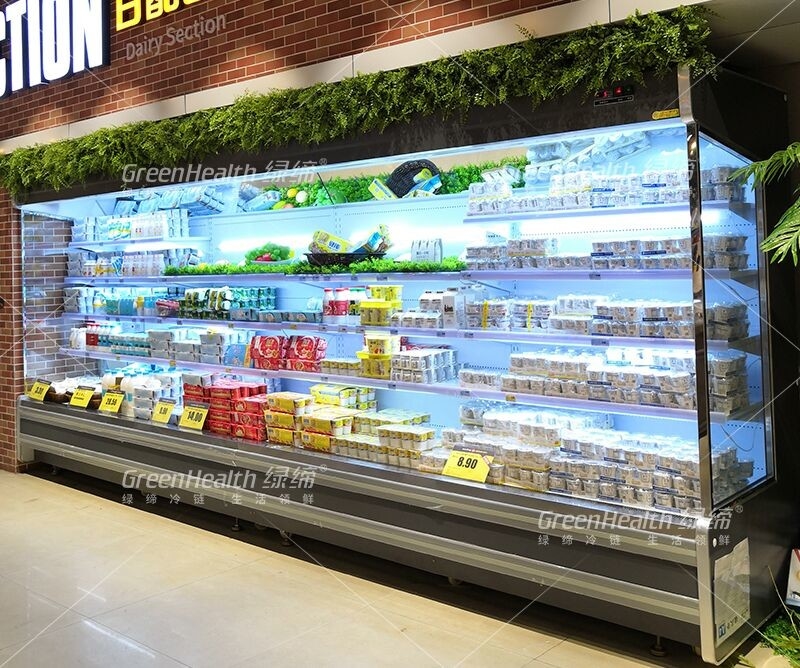 Remote Style Refrigerated Open Display Chiller For Supermarket Shop