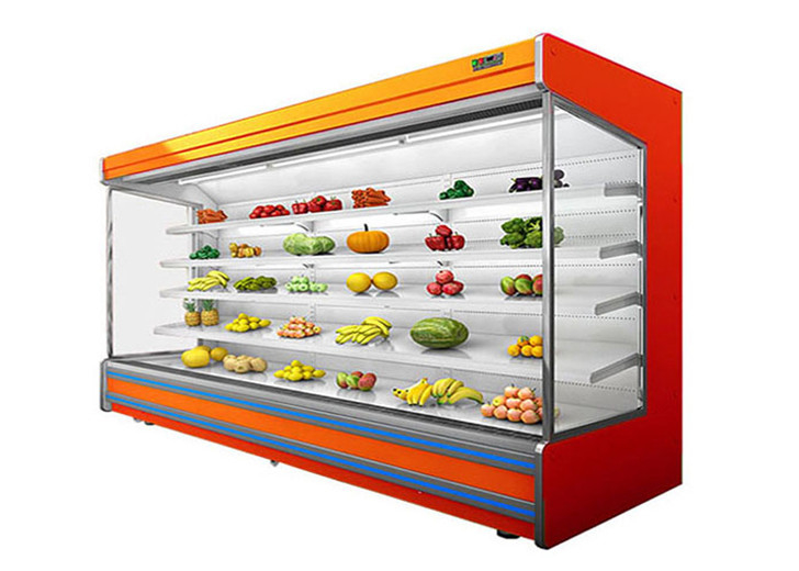 R22 Commercial Display Freezer Multi Rack Stand Open Display Air Chiller For Fruits Vegetables
