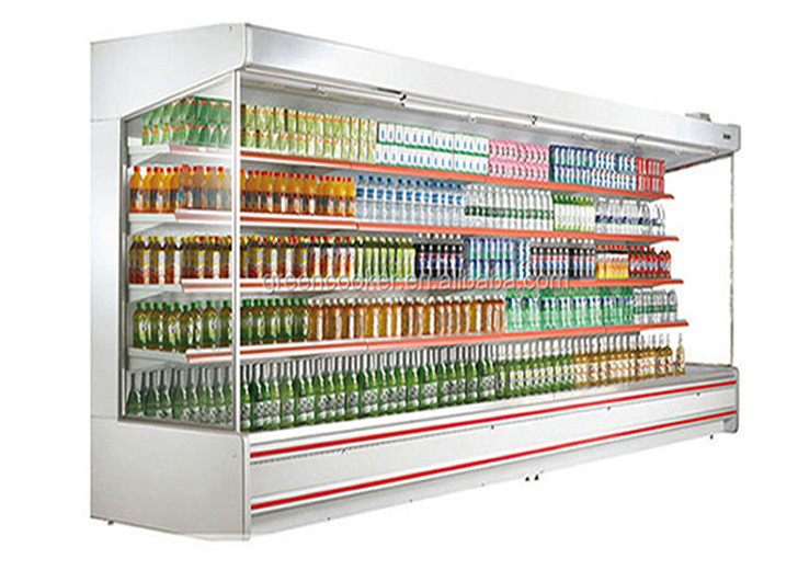 R22 Commercial Display Freezer Multi Rack Stand Open Display Air Chiller For Fruits Vegetables