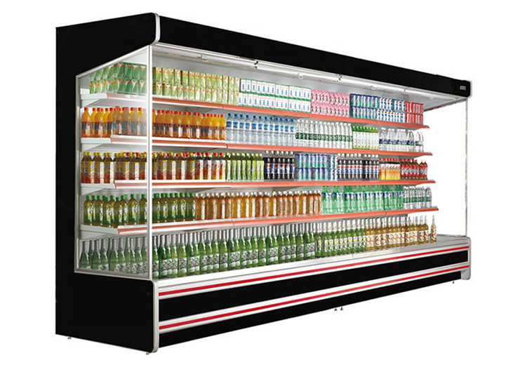 R22 Commercial Display Freezer Multi Rack Stand Open Display Air Chiller For Fruits Vegetables
