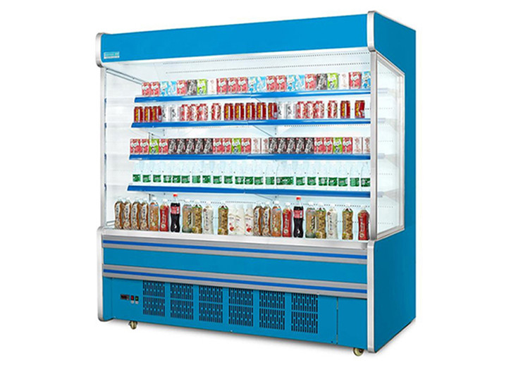 2.5m Plug In System 4 Layers Commercial Open Refrigerator For Merchandiser Display