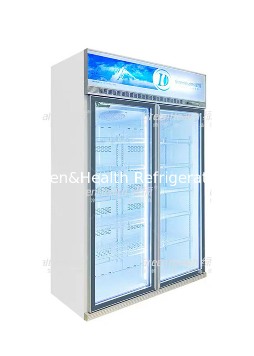 1500L Inverter Type Commercial Display Freezer For Meat Refrigerated Showcase