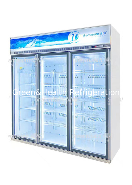 1500L Inverter Type Commercial Display Freezer For Meat Refrigerated Showcase