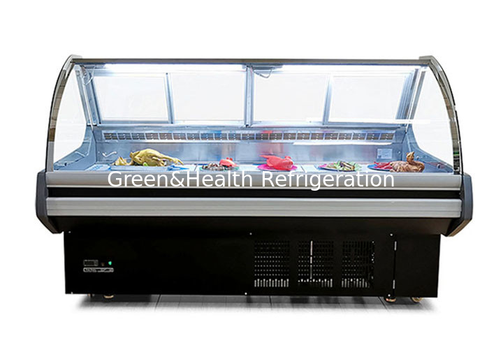 Big Volume Cooked Food Deli Display Refrigerator With Sliding Door 4 Universal Wheel