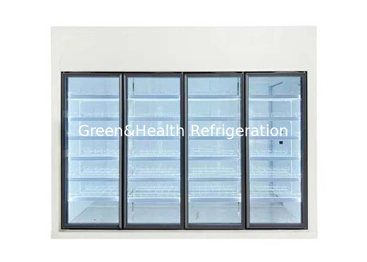 7500L R404 Commercial Display Freezer Multi Glass Door Walk In Cold Storage Display Chiller