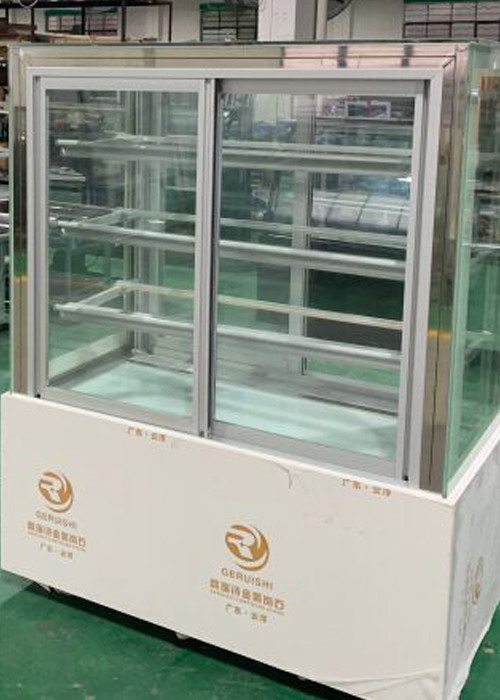 3 Layers Glass Bakery Cake Shop Display Showcase Freezer For Bread