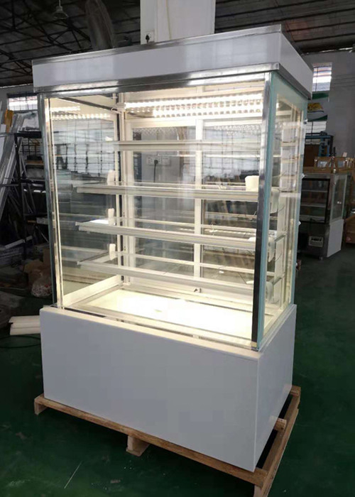 3 Layers Glass Bakery Cake Shop Display Showcase Freezer For Bread