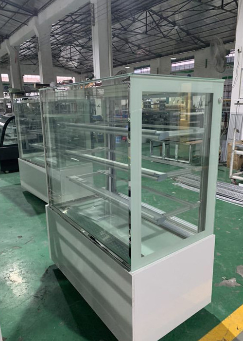3 Layers Glass Bakery Cake Shop Display Showcase Freezer For Bread