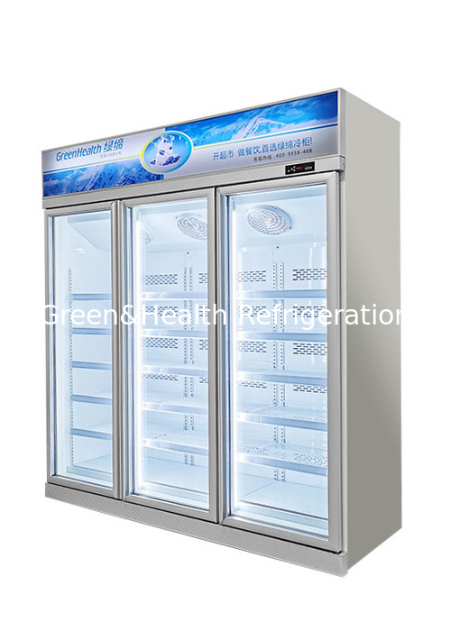 1500L Commercial Ice Cream Display Refrigerator Glass Door Freezer For Meat Food