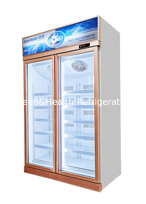 1500L Commercial Ice Cream Display Refrigerator Glass Door Freezer For Meat Food