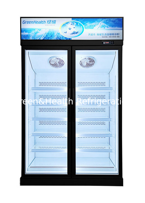 1500L Commercial Ice Cream Display Refrigerator Glass Door Freezer For Meat Food