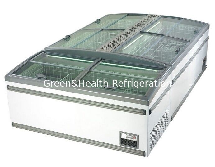 1.85m Free Defrost Supermarket Display Freezer For Meat Storage 1 Year Warranty