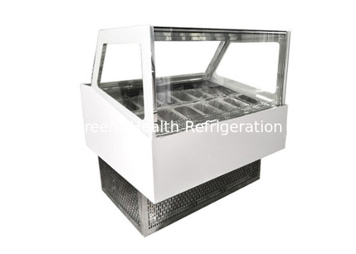 Commercial 16-Pan Ice Cream Display Freezer with Sliding Glass Door and Danfoss Compressor