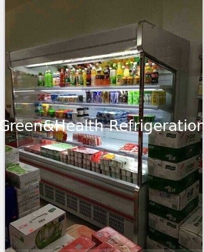 Air Cooler Type Multideck Open Chiller For Beverage Vegetable / Commercial Display Refrigerator
