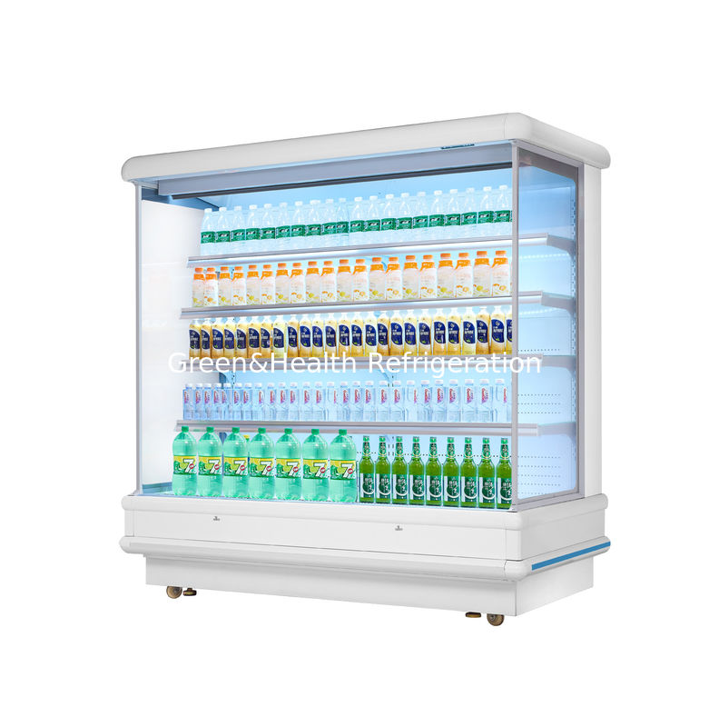 R22 Refrigerator Multideck Open Chiller With Customized Size / Vegetable Display Fridge