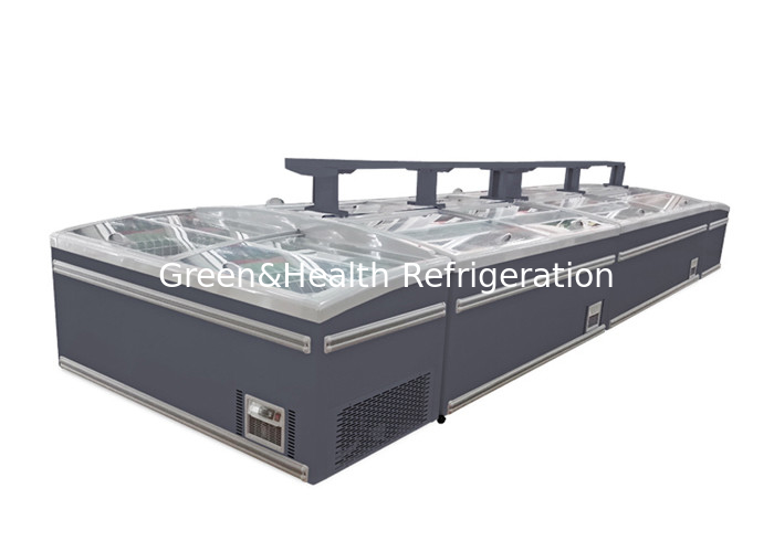 Seafood Display Supermarket Island Freezer With -18~-22 ℃ And Interior Lighting