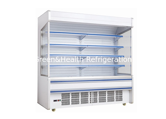Commercial Multideck Open Chiller with Dynamic Cooling Adjustable Shelves and LED Lighting for Supermarkets