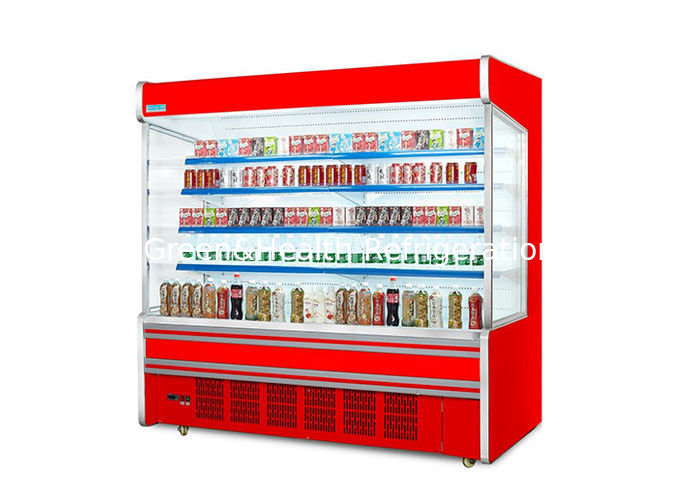 Commercial Multideck Open Chiller with Dynamic Cooling Adjustable Shelves and LED Lighting for Supermarkets