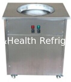 Health 35cm Single Pot Fried Ice Cream Roll Machine With Universal Wheels