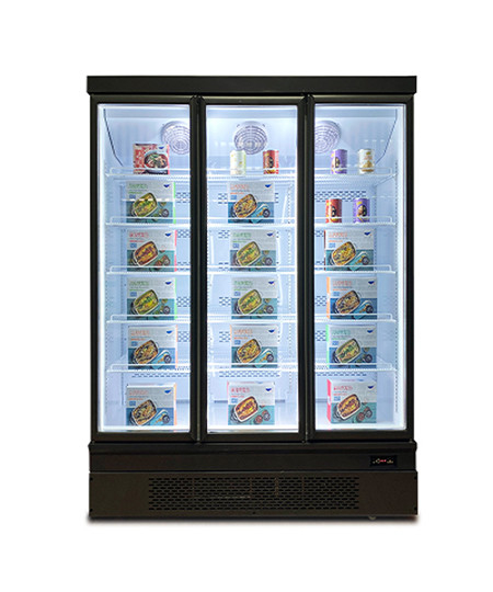 1650W Beverage Glass Door Freezer Frozen Products Seafood Display Showcase