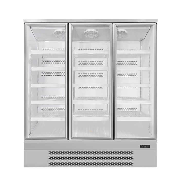 1650W Beverage Glass Door Freezer Frozen Products Seafood Display Showcase