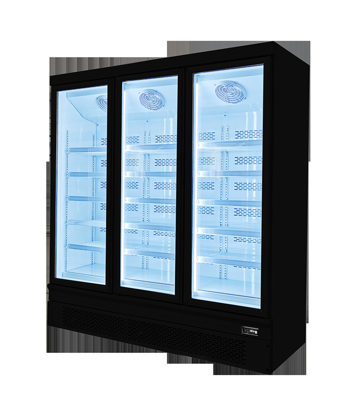 1650W Beverage Glass Door Freezer Frozen Products Seafood Display Showcase