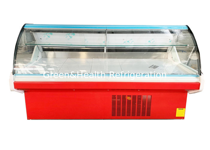 1M Front Flip Door Deli Display Refrigerator Butcher Equipment Meat Freezer 100L