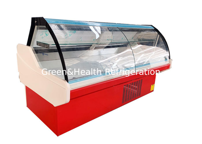 1M Front Flip Door Deli Display Refrigerator Butcher Equipment Meat Freezer 100L