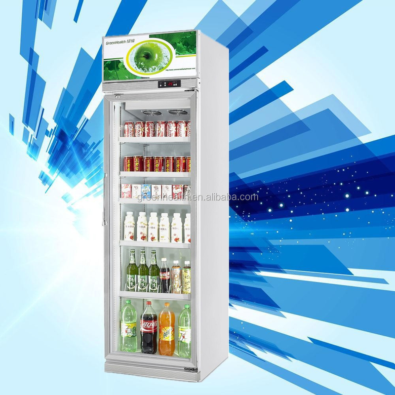 457L Mini Glass Door Display Cooler 1 Door Display Freezer For US Standard 17 Cu.Ft.