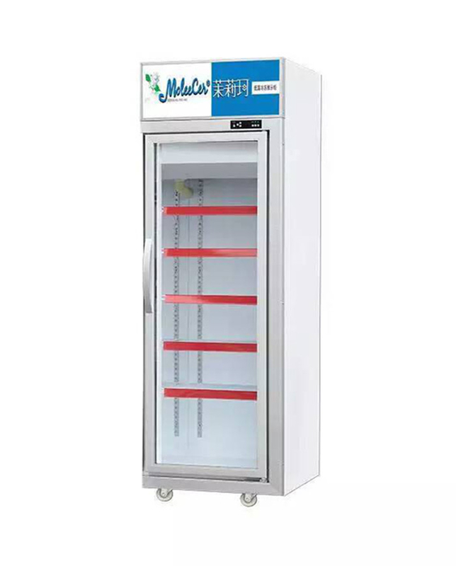 457L Mini Glass Door Display Cooler 1 Door Display Freezer For US Standard 17 Cu.Ft.