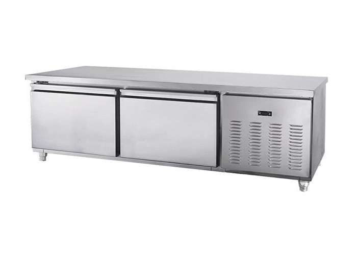 Double Temperature Commercial Kitchen Equipment 2 Doors Chiller SS 1.5m For Hotel Kitchen