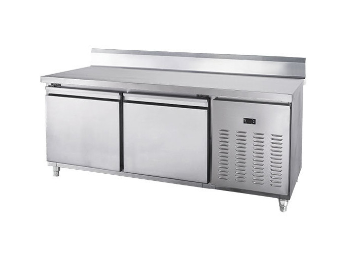 Double Temperature Commercial Kitchen Equipment 2 Doors Chiller SS 1.5m For Hotel Kitchen