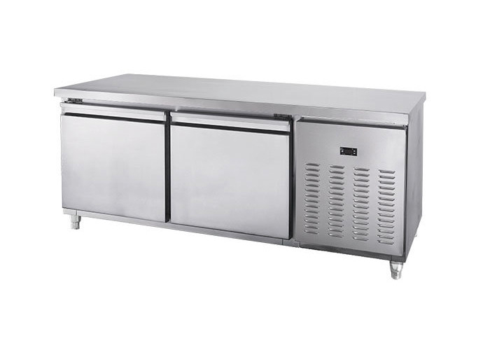 Double Temperature Commercial Kitchen Equipment 2 Doors Chiller SS 1.5m For Hotel Kitchen