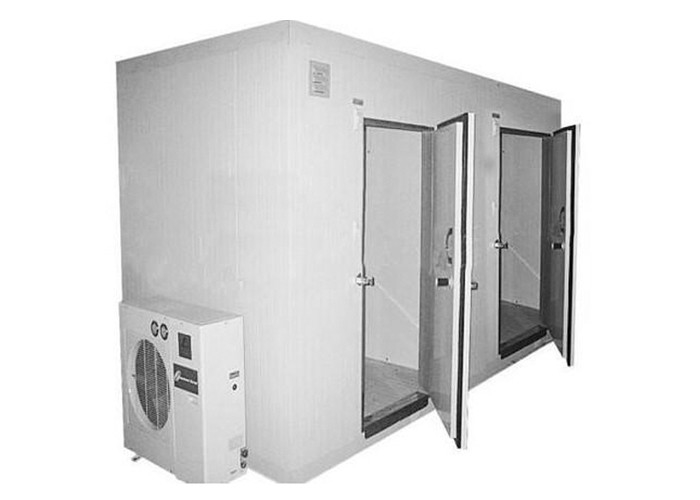 PU Panel Mini Cold Storage Room Walk In Cooler Easy Operate Fan Cooling System For Meat Freezer