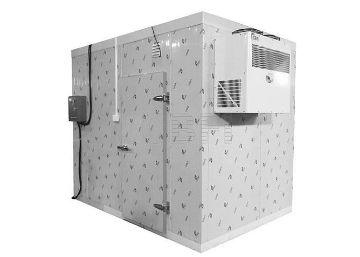 PU Panel Mini Cold Storage Room Walk In Cooler Easy Operate Fan Cooling System For Meat Freezer