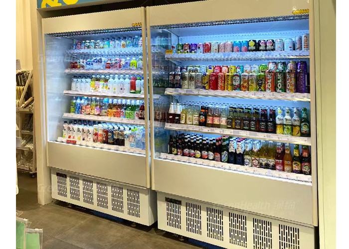 Supermarket Open Chiller Refrigerated Vegetable Display Rack Refrigerated Showcases Counter Top